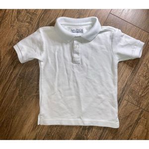 Nautica Boys' Little School Uniform Short Sleeve Polo Shirt, Button Closure, Com